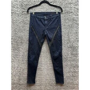 Rag & Bone Ribbon Midnight Blue Fishnet Jeans Pants Skinny Womens Size‎ 26